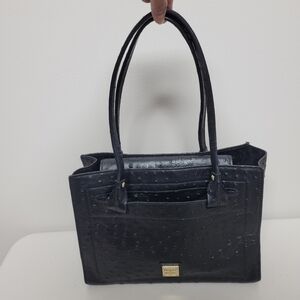 Dooney & Bourke Janine Ostrich Leather Satchel Bag.